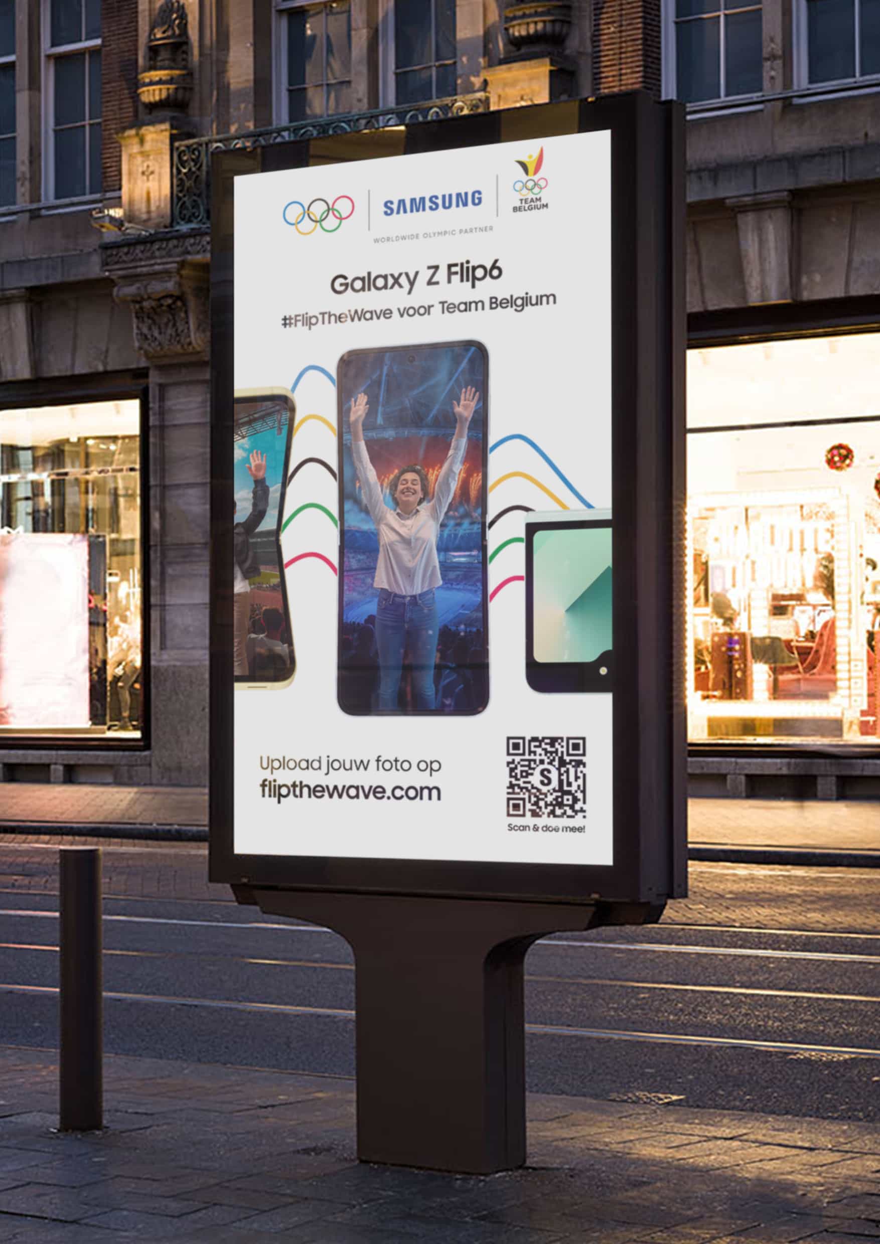 Samsung Flip to Wave Campaign Visual